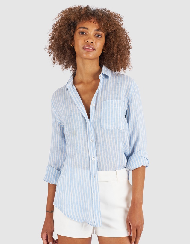 CAMIXA - Rina Striped Linen Shirt