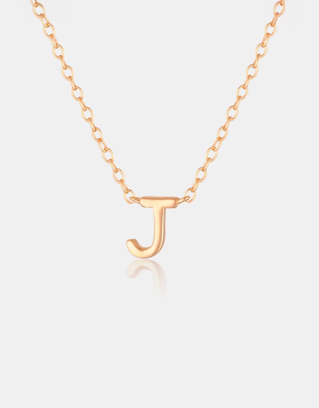 The Silver Collective - Children's A-Z Letter Necklace - J