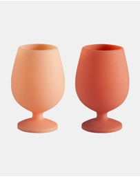 porter green - stemm silicone unbreakable wine glasses