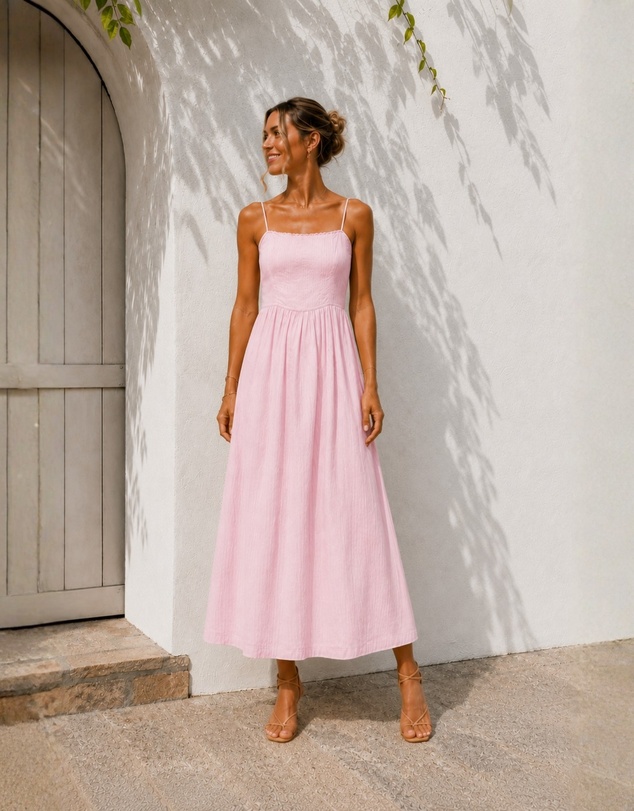 Esther & Co - Janiella Dress - Pastel Pink