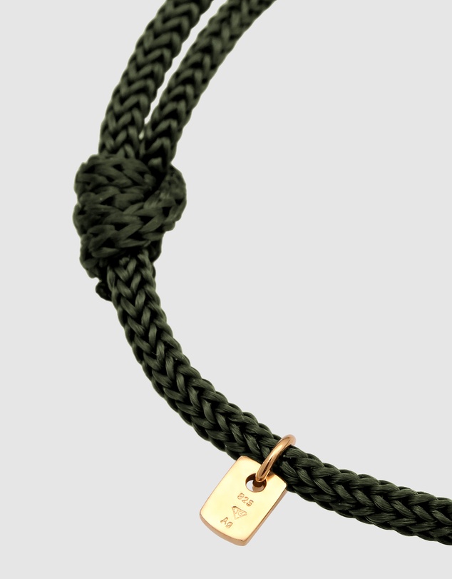 Kuzzoi - ICONIC EXCLUSIVE - Nylon Bracelet with Gold-Plated Sterling Silver Details
