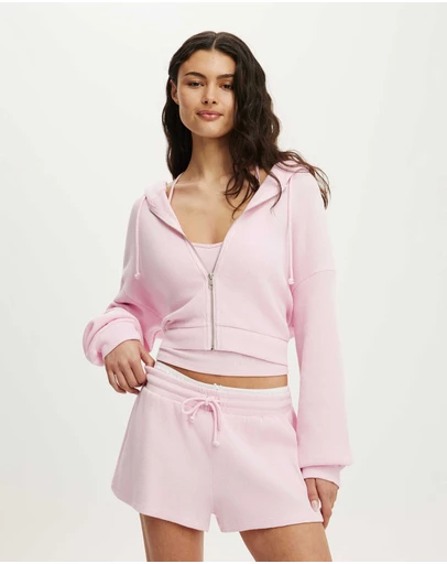 Cotton On Body - Off Duty Waffle Cropped Hoodie
