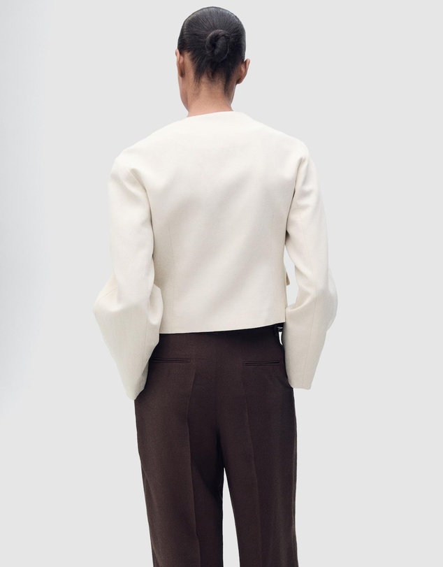 M.N.G - Cris Linen-Blend Jacket With Buttons