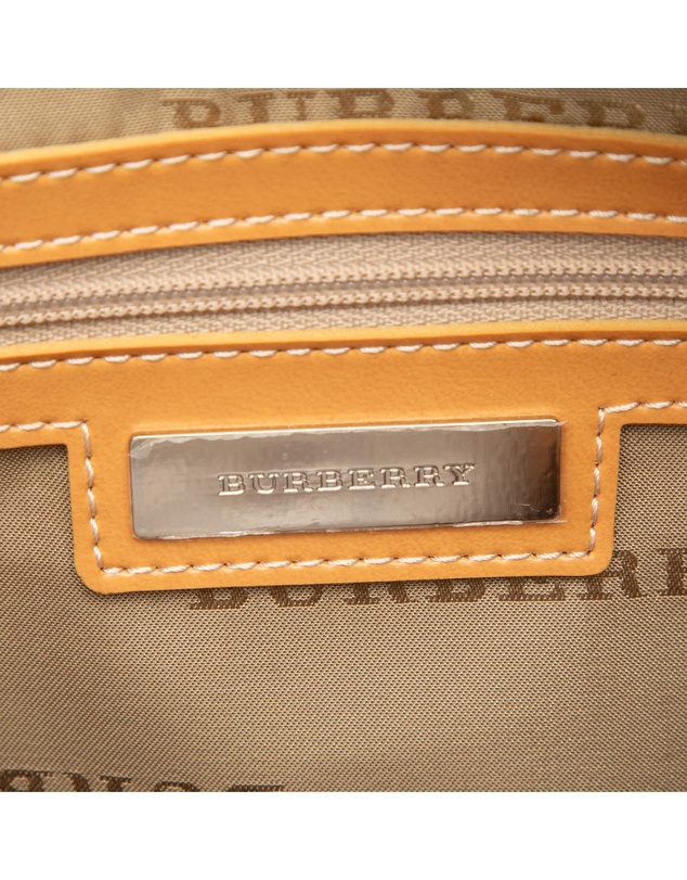 Pre-Loved by Azura Reborn - Pre-Loved Leather Trimmed Tonal Check Canvas Handbag