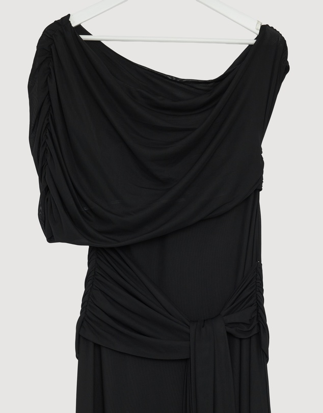 Revibe - Repaired CHANCERY Margot One Shoulder Drape Maxi Dress - AU 14