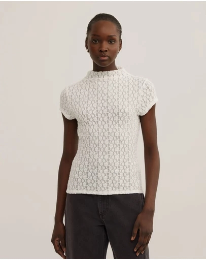 Witchery - Textured Short Sleeve Top