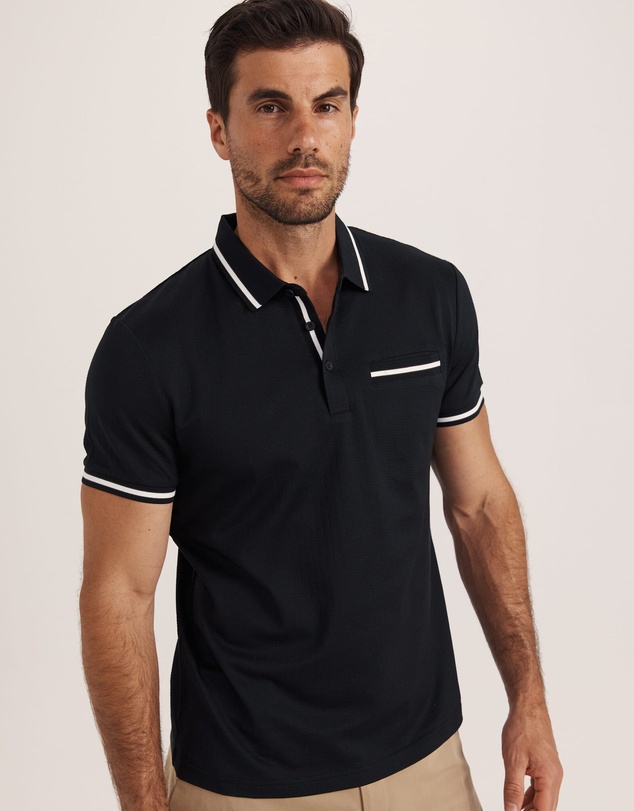 SABA - Ted Textured Cotton Polo
