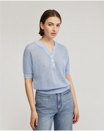 Oxford - Gita Knitted Button Top