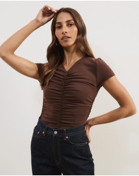 Atmos&Here - Delilah Gathered Mesh Top