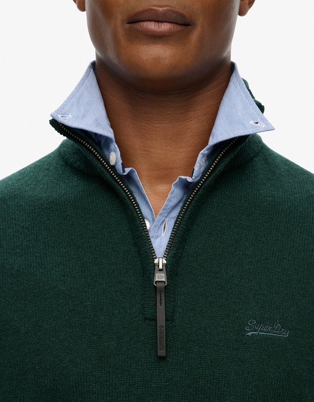 Superdry - Wool Blend Half Zip Slim Fit Jumper