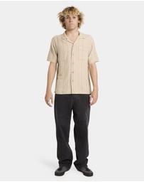 RVCA - Mens Exotica Stripe Short Sleeve Shirt