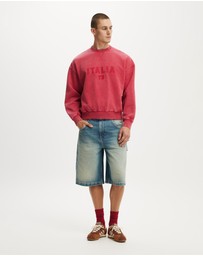 Cotton On - Oversized Graphic Crew Sweater