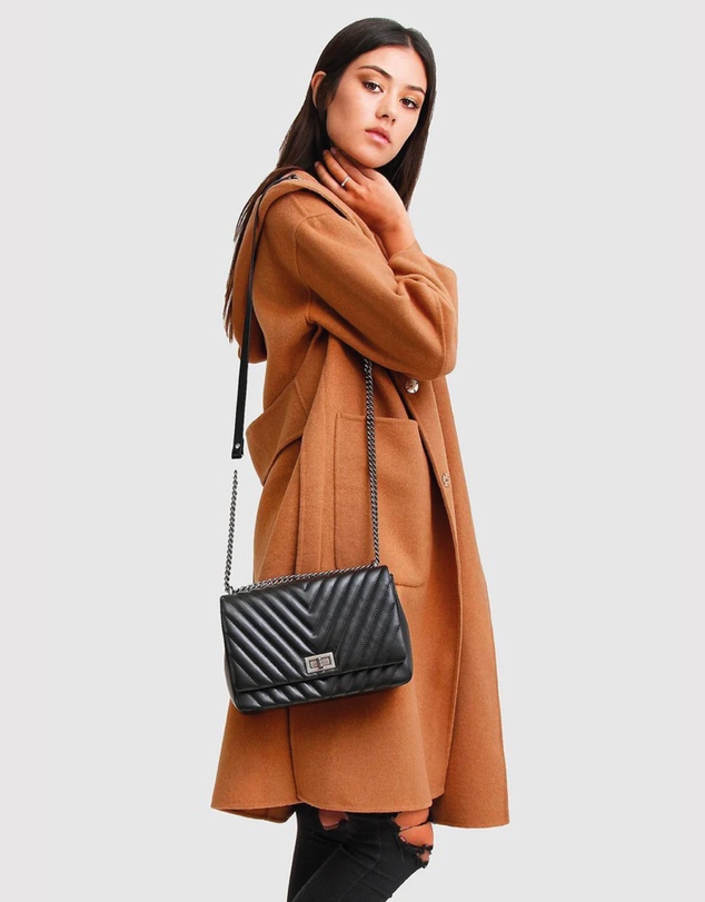 Belle & Bloom - Walk This Way Wool Blend Hooded Coat