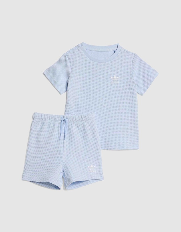 adidas Originals - Regular Waffle Shorts and T-Shirt Set - Babies-Kids