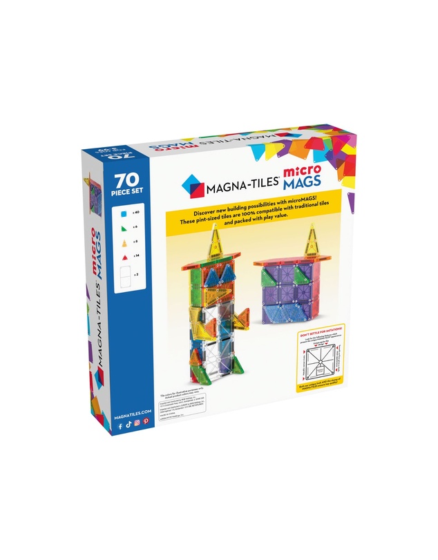 Magna-Tiles - MAGNA-TILES - microMAGS - 70 Piece Set