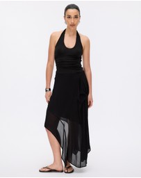Minima Esenciales - Hazel Halter Neck Jersey Top
