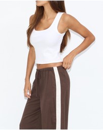Dazie - Balmy Wave Linen Blend Beach Pants