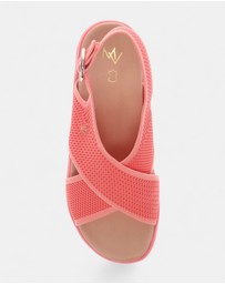 Mia Vita - Celia Wedge Sandal - Coral