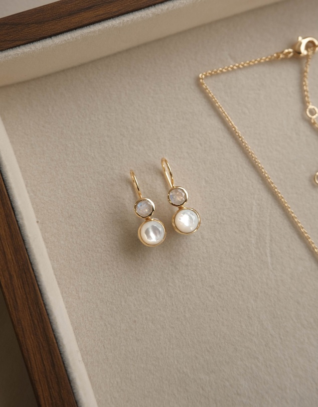 Bianc - Posy Earrings Mother of Pearl