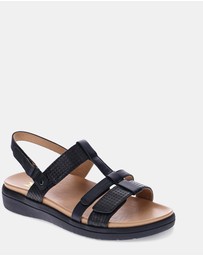 Mia Vita - Bryn Adjustable Sandal - Black