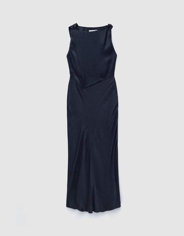 & Other Stories - Twist-Detail Satin Midi Dress