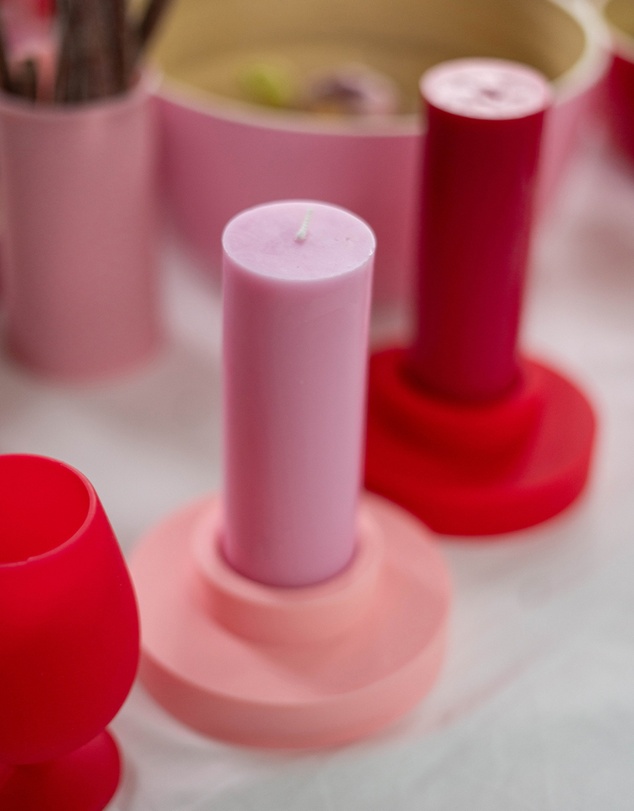 porter green - flipp lrg silicone unbreakable candle holder set