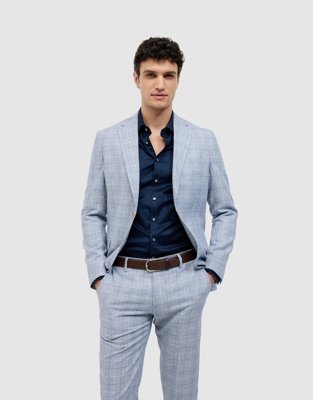 Politix - Windowpane Check Tailored Jacket