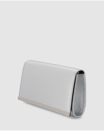 Olga Berg - Maddie Metallic Embossed Foldover Clutch