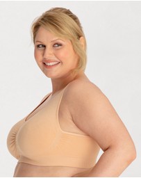 Ava & Audrey  - Underbliss by Ava & Audrey Seamless Bamboo Blend Comfort Wire-Free Bra 2 Pack