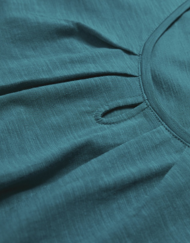 Seasalt - Seasalt Cornwall Blue Appletree Keyhole Detail T-Shirt