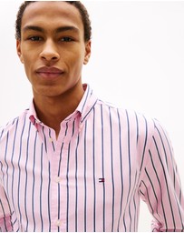 Tommy Hilfiger - TH Flex Regular Fit Stripe Poplin Shirt