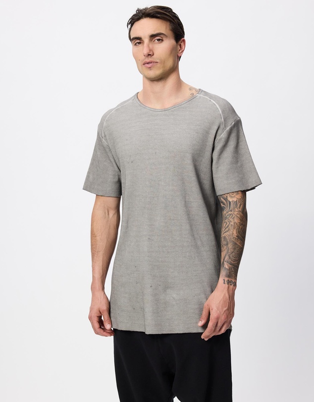 Surrounded By Ghosts - The Arsenic Relaxed Waffle Knit Long Tail T-Shirt