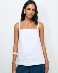 AERE - Pia Linen Top