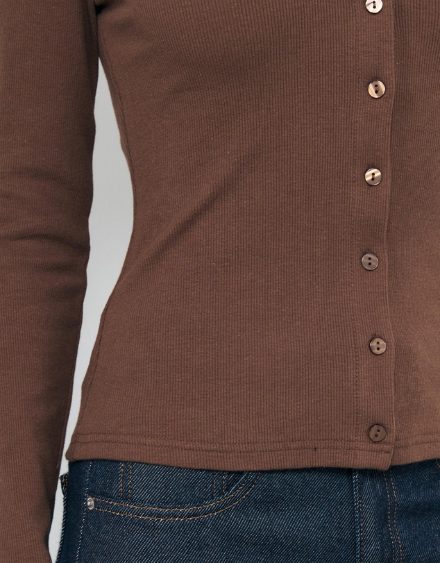 AERE - Tess Button Through Top