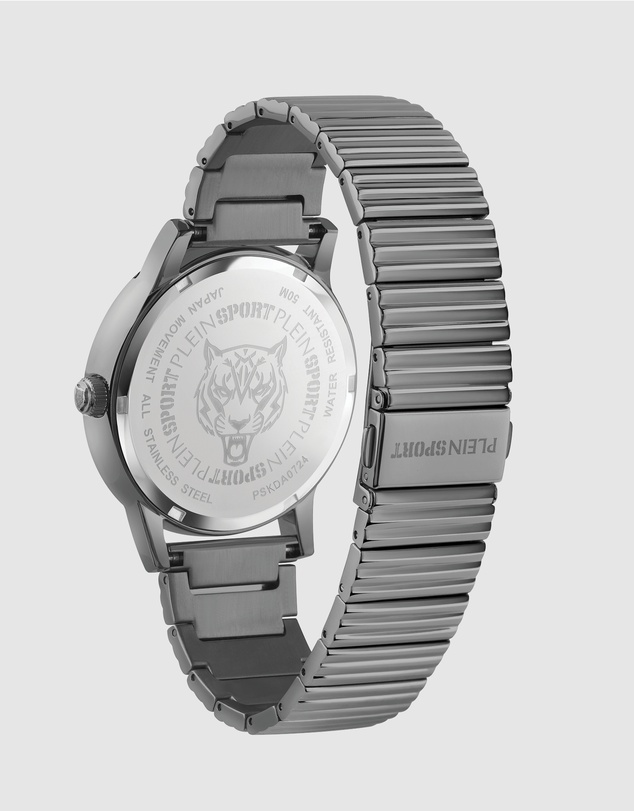 Plein Sport - Plein Iron Tiger 44mm Black dial and Silver-tone bracelet
