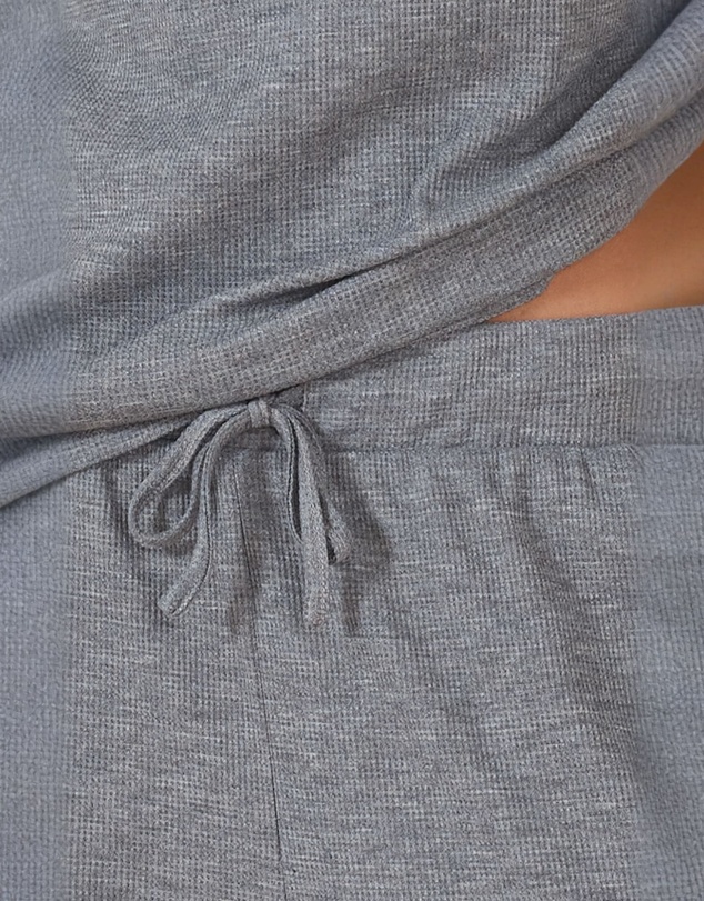 Gingerlilly - Lainey Grey Waffle Pyjama Set
