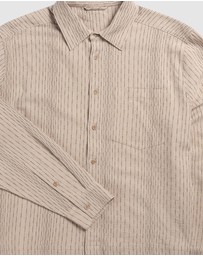 Percival - Leland Cuban Boxy Long Sleeve Shirt