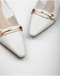RAID - Alique Shoes with slingback strap in White