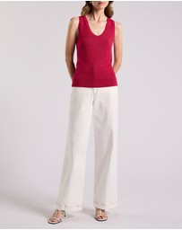 David Lawrence - Lorez Linen Blend Tank