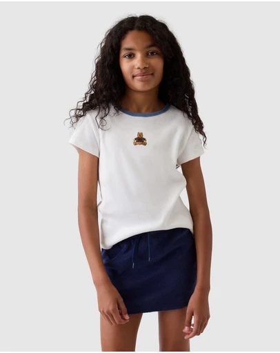 GAP - SS Perfect Rib Tee Graphic - Teens