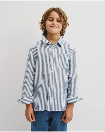 Country Road - Teen Long Sleeve Linen Shirt