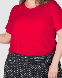 Love Your Wardrobe - Lyw & Co Embroidered Tee
