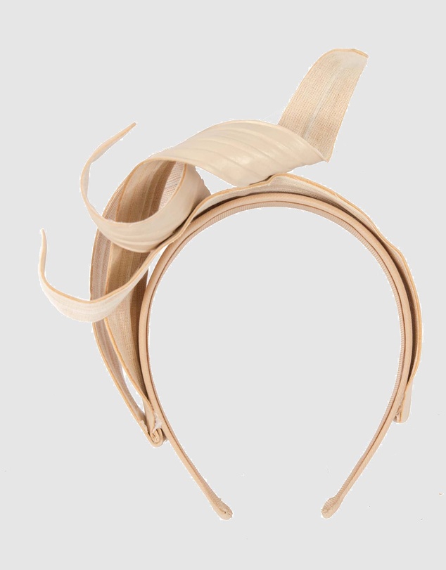 Max Alexander - Leather Leafs Headband Fascinator