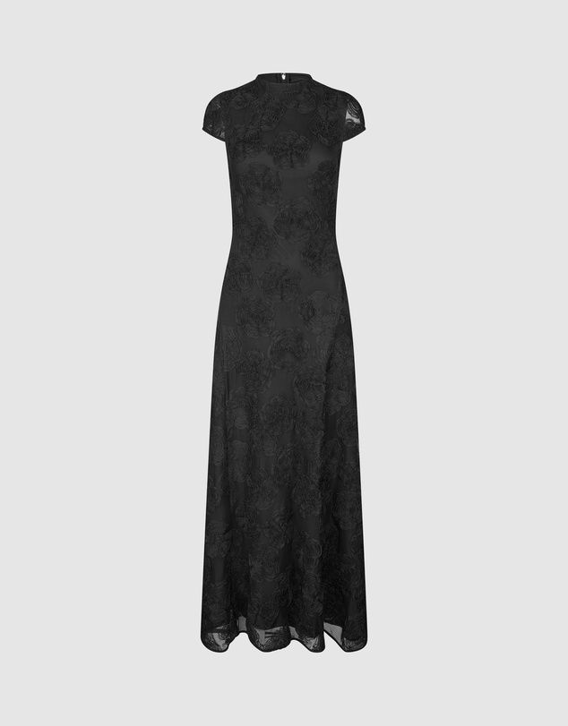 ROTATE - Flower Mesh Maxi Dress