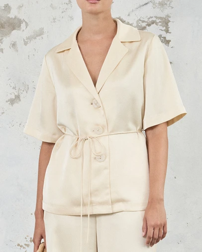 FRIEND of AUDREY - The Satin Dinner Shirt