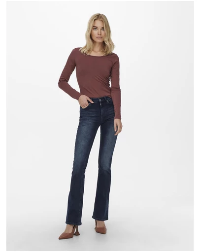 ONLY - Blush Mid Rise Flared Jeans