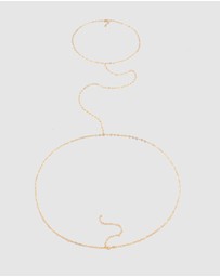 Elli Jewelry - Jewelry Accessories Body Chain Waist Heart Love in 925 Sterling Silver Gold Plated