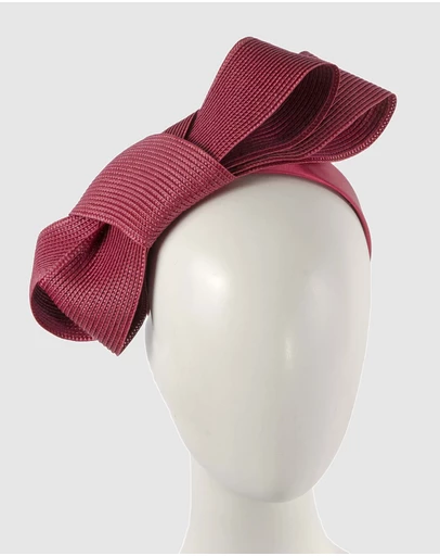 Max Alexander - Wine Bow Racing Fascinator