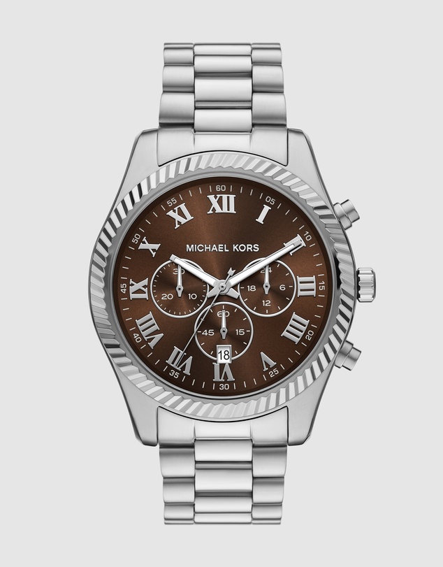 Michael Kors - Lexington Silver Tone Chronograph Watch