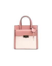 Michael Kors - Pre-Loved Michael Kors Cece Small Dark Powder Blush North South Flap Tote Crossbody Bag